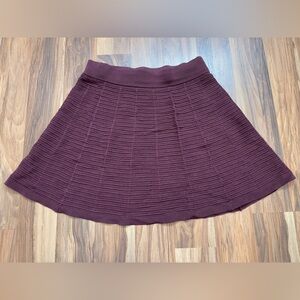 LOFT Burgundy Knit Skirt